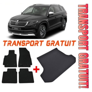 Skoda Kodiaq din 03.2017 - Prezent Suv 5 Locuri *1, Set Covorase + tavita portbagaj auto