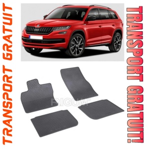 Skoda Kodiaq, Suv, fabricat din 03.2017 - Prezent, set covorase auto dedicate, din cauciuc 100% Premium