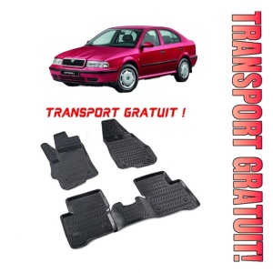 Skoda Octavia I 1996-2001 Set 4 covorase auto din cauciuc tip tavita premium line 3D - Transport Gratuit!