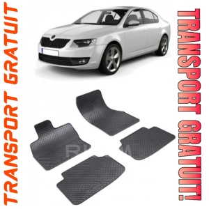 Skoda Octavia III fabricat din 02.2013 - 05.2020, Hatchback, set covorase auto dedicate, din cauciuc 100% Premium