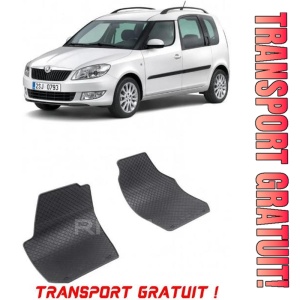 Skoda Roomster fabricat din 07.2006 - 04.2015, Van, 2 Locuri, set covorase auto dedicate, din cauciuc 100% Premium - Transport Gratuit