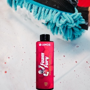 Solutie pre-curatare auto AMOS Foam Fury, degresare intensa, indeparteaza insecte si bitum, diluare 1:10–1:200, cantiate 500 ml - Img 3