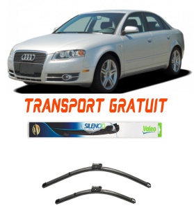 Stergatoare Audi A4 B7 Set 2 stergatoare parbriz Valeo 600/475mm pentru Audi A4 B7 (8EC) (2004-2008) (55 cm / 55 cm) accesorii pentru autoturismul tau - masina v18563