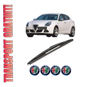 Stergator lamela spate ALFA ROMEO GIULIETTA (940_) din 2010 - 2020, pentru luneta auto, Valeo Silencio, din cauciuc siliconat rezistent, 4 Stickere Auto ALFA ROMEO
