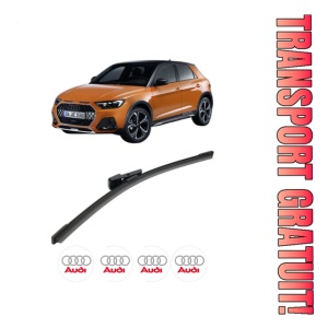 Stergator lamela spate AUDI A1 City Carver (GBH) din 2019 - 2022, pentru luneta auto, Bosch Aerotwin, din cauciuc siliconat rezistent, 4 Stickere Auto AUDI