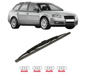 Stergator lamela spate AUDI A4 B7 Avant (8ED) din 2004 - 2008, pentru luneta auto, Bosch Twin, din cauciuc siliconat rezistent, 4 Stickere Auto AUDI v27613