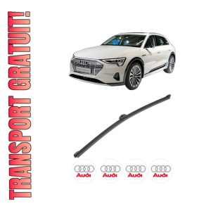 Stergator lamela spate AUDI E-TRON (GEN) din 2018, pentru luneta auto, Valeo Silencio Xtrm, din cauciuc siliconat rezistent, 4 Stickere Auto AUDI