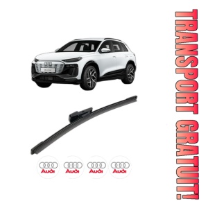 Stergator lamela spate AUDI Q6 E-TRON (GFB) din 2024, pentru luneta auto, Bosch Aerotwin, din cauciuc siliconat rezistent, 4 Stickere Auto AUDI