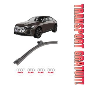 Stergator lamela spate AUDI Q8 E-TRON Sportback (GET) din 2022, pentru luneta auto, Bosch Aerotwin, din cauciuc siliconat rezistent, 4 Stickere Auto AUDI