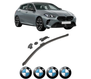 Stergator lamela spate BMW Seria 1 (F70) din 2024, pentru luneta auto, Valeo HydroConnect, din cauciuc siliconat rezistent, 4 Stickere Auto BMW v17098