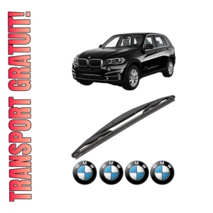 Stergator lamela spate BMW Seria X5 (F15, F85) din 2013 - 2018, pentru luneta auto, Valeo Silencio, din cauciuc siliconat rezistent, 4 Stickere Auto BMW