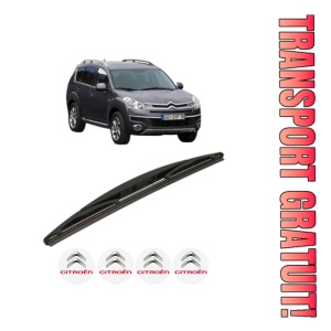 Stergator lamela spate CITROEN C-CROSSER Van (VU_) din 2007 - 2012, pentru luneta auto, Bosch Twin, din cauciuc siliconat rezistent, 4 Stickere Auto CITROEN