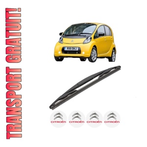 Stergator lamela spate CITROEN C-ZERO din 2010, pentru luneta auto, Valeo Silencio, din cauciuc siliconat rezistent, 4 Stickere Auto CITROEN - Img 1