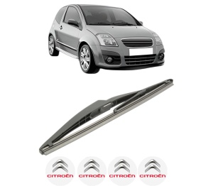 Stergator lamela spate CITROEN C2 (JM_) din 2003 - 2012, pentru luneta auto, Bosch Twin, din cauciuc siliconat rezistent, 4 Stickere Auto CITROEN v27493