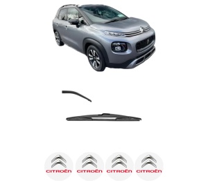 Stergator lamela spate CITROEN C3 AIRCROSS II Van (2C_, 2R_) din 2019, pentru luneta auto, Valeo Silencio, din cauciuc siliconat rezistent, 4 Stickere Auto CITROEN v15778