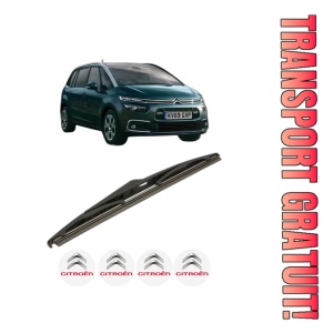 Stergator lamela spate CITROEN GRAND C4 SPACETOURER Van (3A_, 3E_) din 2019, pentru luneta auto, Bosch Twin, din cauciuc siliconat rezistent, 4 Stickere Auto CITROEN