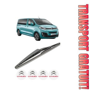 Stergator lamela spate CITROEN SPACETOURER Bus (V_) din 2016 - 2023, pentru luneta auto, Bosch Twin, din cauciuc siliconat rezistent, 4 Stickere Auto CITROEN