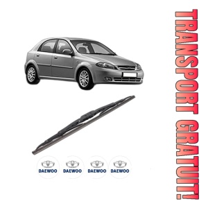 Stergator lamela spate DAEWOO LACETTI Hatchback (KLAN) din 2004, pentru luneta auto, Bosch Twin, din cauciuc siliconat rezistent, 4 Stickere Auto DAEWOO