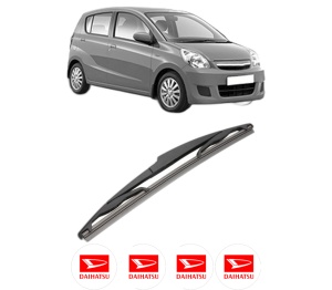 Stergator lamela spate DAIHATSU CUORE VII (L275_, L285_, L276_) din 2007 - 2012, pentru luneta auto, Valeo Silencio, din cauciuc siliconat rezistent, 4 Stickere Auto DAIHATSU v17878