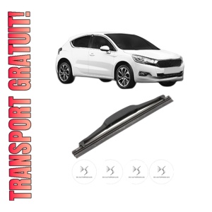 Stergator lamela spate DS DS 4 / DS 4 CROSSBACK (NX_) din 2015 - 2018, pentru luneta auto, Valeo Silencio, din cauciuc siliconat rezistent, 4 Stickere Auto DS