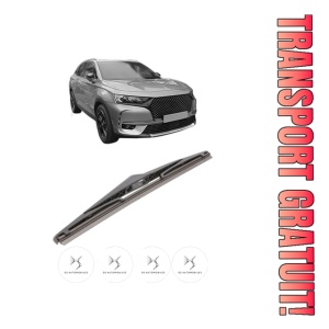 Stergator lamela spate DS DS 7 Crossback (J4_, JR_, JC_) din 2017 - 2022, pentru luneta auto, Bosch Twin, din cauciuc siliconat rezistent, 4 Stickere Auto DS
