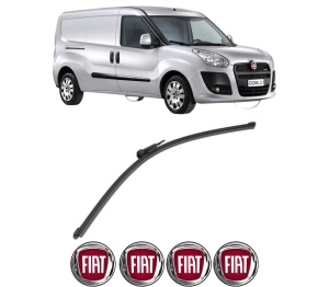 Stergator lamela spate FIAT DOBLO Bus (263_) din 2010 - 2023, pentru luneta auto, Valeo Silencio Xtrm, din cauciuc siliconat rezistent, 4 Stickere Auto FIAT v16798