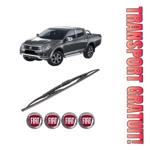 Stergator lamela spate FIAT FULLBACK Pickup (502_, 503_) din 2016, pentru luneta auto, Bosch Twin, din cauciuc siliconat rezistent, 4 Stickere Auto FIAT