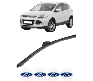 Stergator lamela spate FORD KUGA II (DM2) din 2012 - 2019, pentru luneta auto, Bosch Aerotwin, din cauciuc siliconat rezistent, 4 Stickere Auto FORD v26458