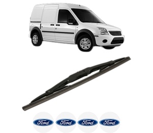 Stergator lamela spate FORD TRANSIT CONNECT (P65_, P70_, P80_) din 2002 - 2013, pentru luneta auto, Bosch Twin, din cauciuc siliconat rezistent, 4 Stickere Auto FORD v31428