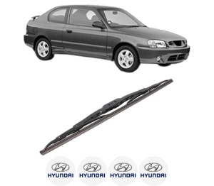 Stergator lamela spate HYUNDAI ACCENT II (LC) din 1999 - 2005, pentru luneta auto, Bosch Twin, din cauciuc siliconat rezistent, 4 Stickere Auto HYUNDAI v32568