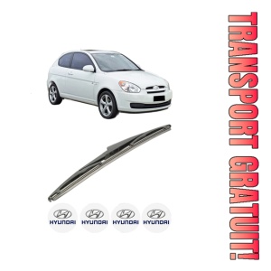 Stergator lamela spate HYUNDAI ACCENT III (MC) din 2005 - 2010, pentru luneta auto, Bosch Twin, din cauciuc siliconat rezistent, 4 Stickere Auto HYUNDAI