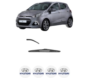 Stergator lamela spate HYUNDAI i10 II (BA, IA) din 2013 - 2019, pentru luneta auto, Valeo Silencio, din cauciuc siliconat rezistent, 4 Stickere Auto HYUNDAI v16258
