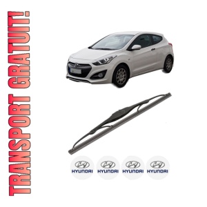 Stergator lamela spate HYUNDAI i30 Coupe din 2013 - 2017, pentru luneta auto, Valeo Silencio, din cauciuc siliconat rezistent, 4 Stickere Auto HYUNDAI