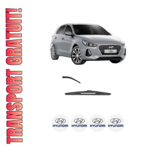 Stergator lamela spate HYUNDAI i30 Hatchback Van (PDE) din 2016 - 2020, pentru luneta auto, Valeo Silencio, din cauciuc siliconat rezistent, 4 Stickere Auto HYUNDAI