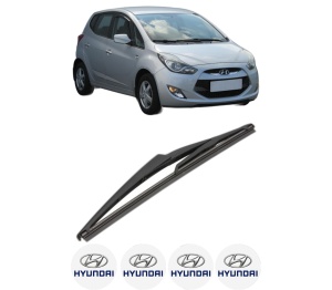 Stergator lamela spate HYUNDAI ix20 (JC) din 2010 - 2019, pentru luneta auto, Valeo Silencio, din cauciuc siliconat rezistent, 4 Stickere Auto HYUNDAI v19918