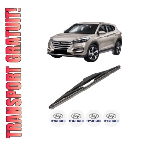 Stergator lamela spate HYUNDAI TUCSON SUV Van (TLE) din 2015 - 2020, pentru luneta auto, Valeo Silencio, din cauciuc siliconat rezistent, 4 Stickere Auto HYUNDAI