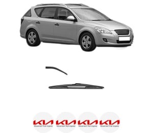 Stergator lamela spate KIA CEE'D SW (ED) din 2007 - 2012, pentru luneta auto, Valeo Silencio, din cauciuc siliconat rezistent, 4 Stickere Auto KIA v16138