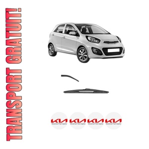 Stergator lamela spate KIA PICANTO II (TA) din 2011 - 2017, pentru luneta auto, Valeo Silencio, din cauciuc siliconat rezistent, 4 Stickere Auto KIA