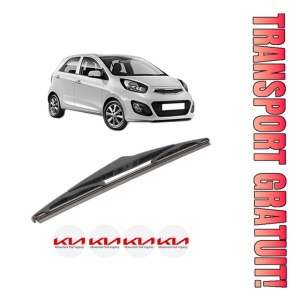 Stergator lamela spate KIA PICANTO II (TA) din 2011 - 2017, pentru luneta auto, Bosch Twin, din cauciuc siliconat rezistent, 4 Stickere Auto KIA