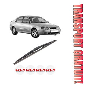 Stergator lamela spate KIA SHUMA II Saloon (FB) din 2001 - 2004, pentru luneta auto, Bosch Twin, din cauciuc siliconat rezistent, 4 Stickere Auto KIA