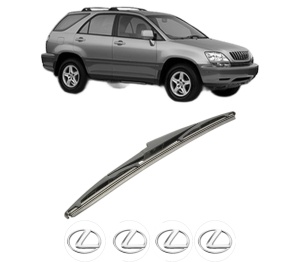 Stergator lamela spate LEXUS RX (MCU15) din 1998 - 2003, pentru luneta auto, Bosch Twin, din cauciuc siliconat rezistent, 4 Stickere Auto LEXUS v24893