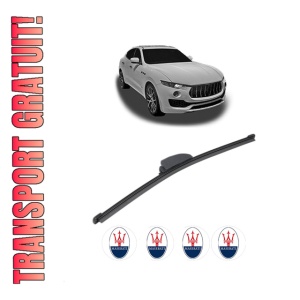 Stergator lamela spate MASERATI LEVANTE SUV (M161) din 2016, pentru luneta auto, Valeo Silencio, din cauciuc siliconat rezistent, 4 Stickere Auto MASERATI