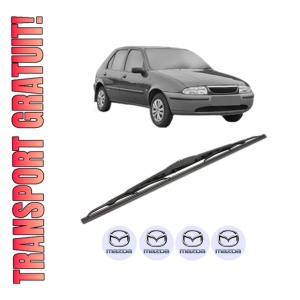 Stergator lamela spate MAZDA 121 III Hatchback Van (JASM, JBSM) din 1996 - 2002, pentru luneta auto, Valeo Silencio, din cauciuc siliconat rezistent, 4 Stickere Auto MAZDA