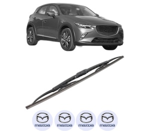 Stergator lamela spate MAZDA CX-3 (DK) din 2015 - 2018, pentru luneta auto, Bosch Twin, din cauciuc siliconat rezistent, 4 Stickere Auto MAZDA v29078
