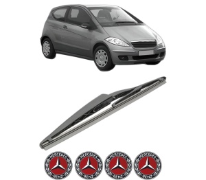 Stergator lamela spate MERCEDES-BENZ A-CLASS (W169) din 2004 - 2012, pentru luneta auto, Bosch Twin, din cauciuc siliconat rezistent, 4 Stickere Auto MERCEDES-BENZ v28720