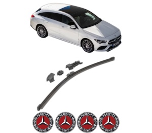 Stergator lamela spate MERCEDES-BENZ CLA Shooting Brake (X118) din 2019, pentru luneta auto, Valeo HydroConnect, din cauciuc siliconat rezistent, 4 Stickere Auto MERCEDES-BENZ v17038