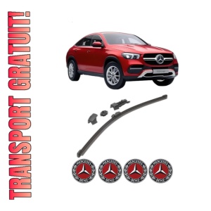 Stergator lamela spate MERCEDES-BENZ GLE Coupe (C167) din 2019 - 2023, pentru luneta auto, Valeo HydroConnect, din cauciuc siliconat rezistent, 4 Stickere Auto MERCEDES-BENZ