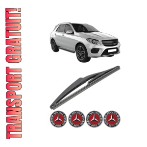 Stergator lamela spate MERCEDES-BENZ GLE (W166) din 2015 - 2018, pentru luneta auto, Valeo Silencio, din cauciuc siliconat rezistent, 4 Stickere Auto MERCEDES-BENZ