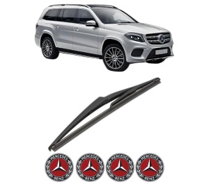 Stergator lamela spate MERCEDES-BENZ GLS (X166) din 2015 - 2019, pentru luneta auto, Valeo Silencio, din cauciuc siliconat rezistent, 4 Stickere Auto MERCEDES-BENZ v19858