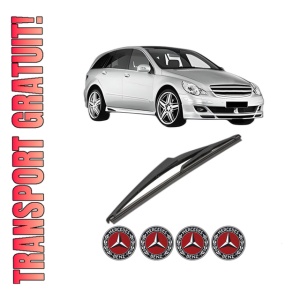 Stergator lamela spate MERCEDES-BENZ R-CLASS (W251, V251) din 2005 - 2014, pentru luneta auto, Valeo Silencio, din cauciuc siliconat rezistent, 4 Stickere Auto MERCEDES-BENZ